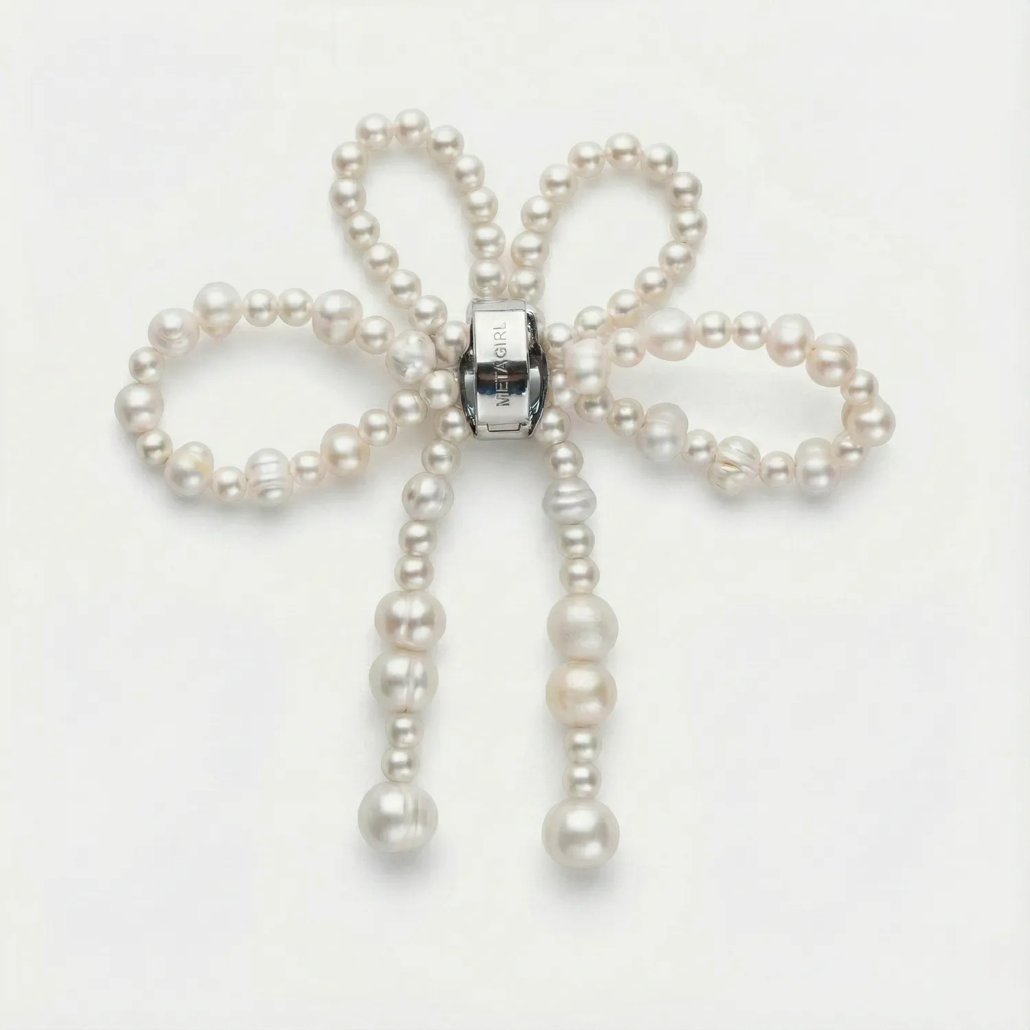 Metagirl Pearl Bow charms scarpe fiocco perle coppia