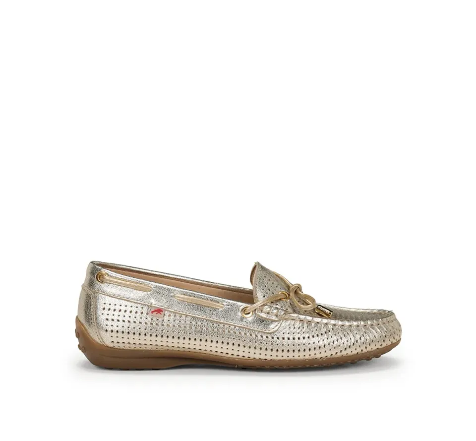 Fluchos Bruni F1428 mocassini donna dorati pelle
