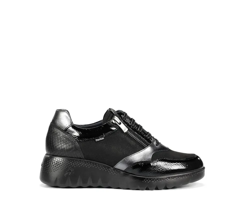 Fluchos Live F2248 Sneakers Nere Donna Zeppa