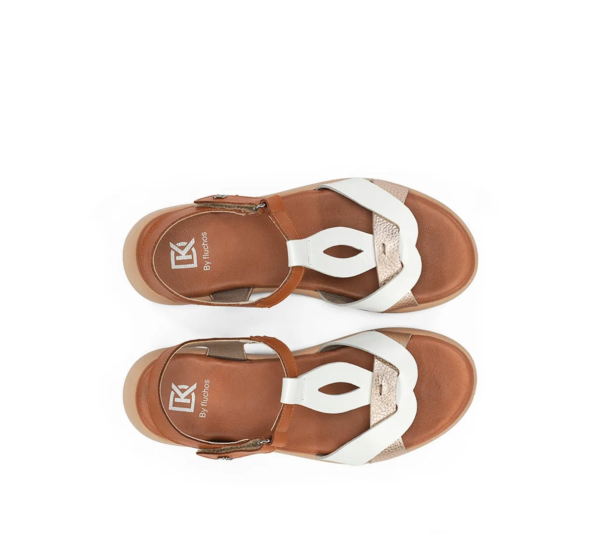 Fluchos Gandia D9466 sandali bianchi donna leggeri
