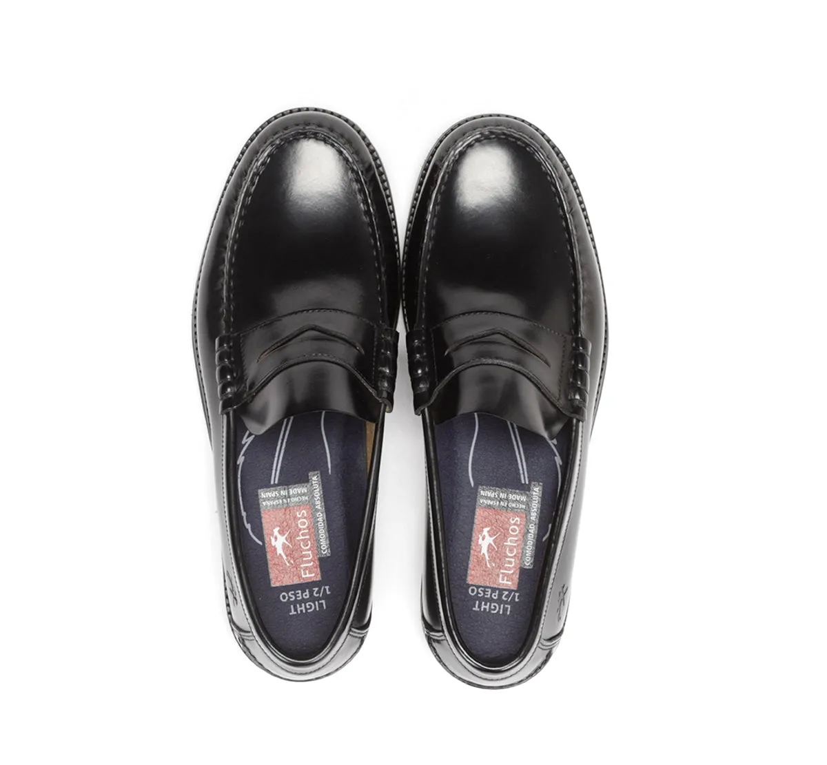 Fluchos Stamford F0047 mocassini uomo neri pelle