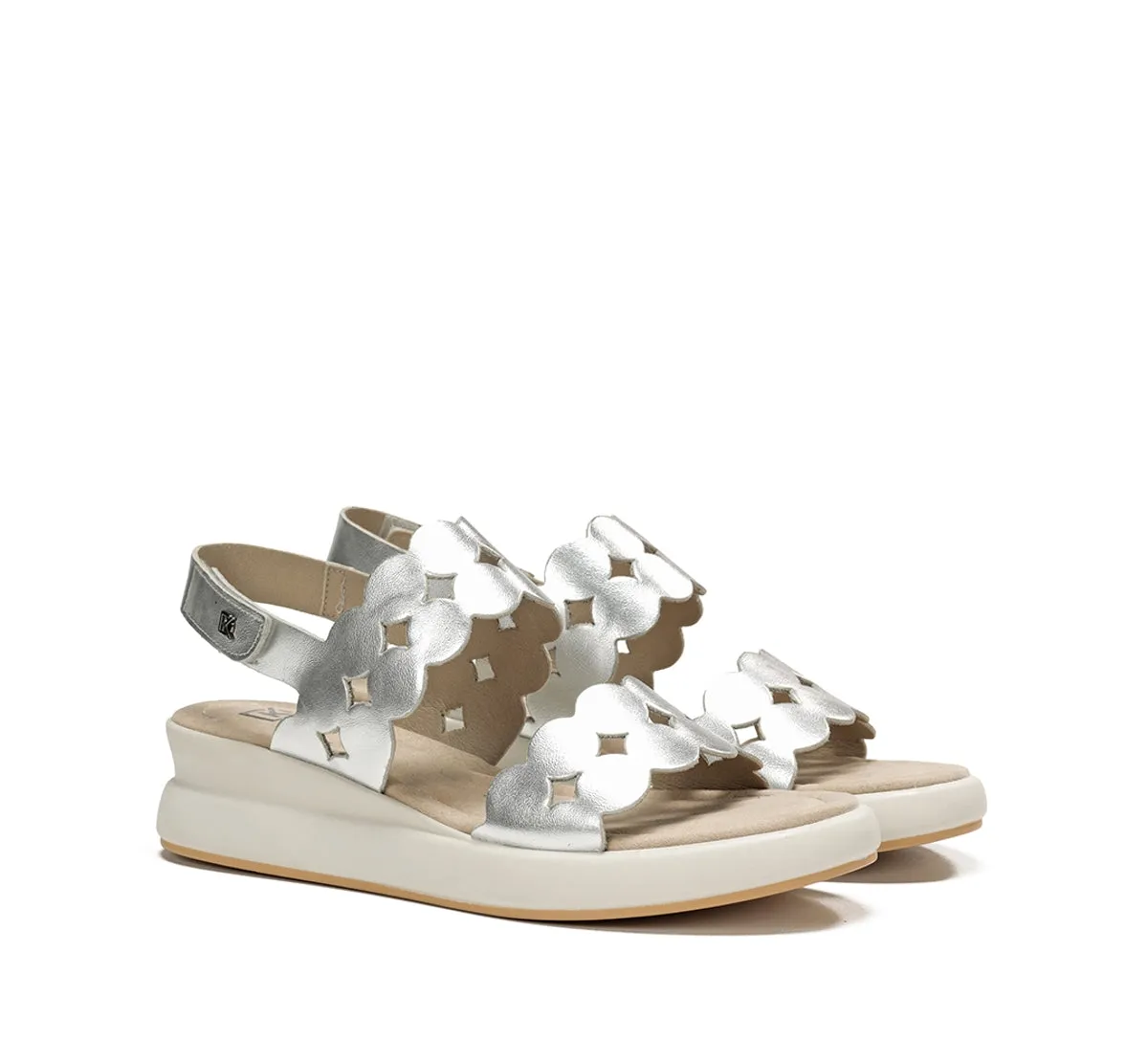 Dorking Slam D9291 sandali donna argento fibbia