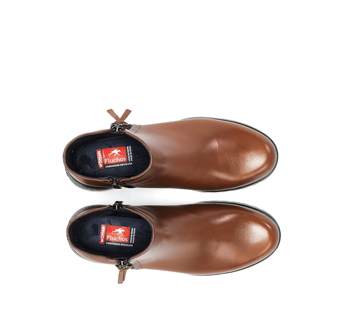 Fluchos Live F2100 tronchetti donna marroni zeppa