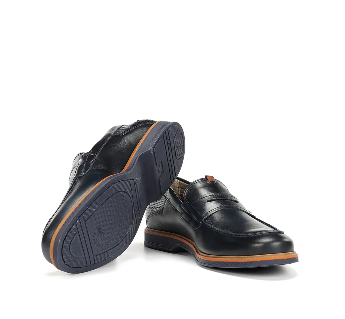 Fluchos Tristan F1747 mocassino uomo blu pianta ampia