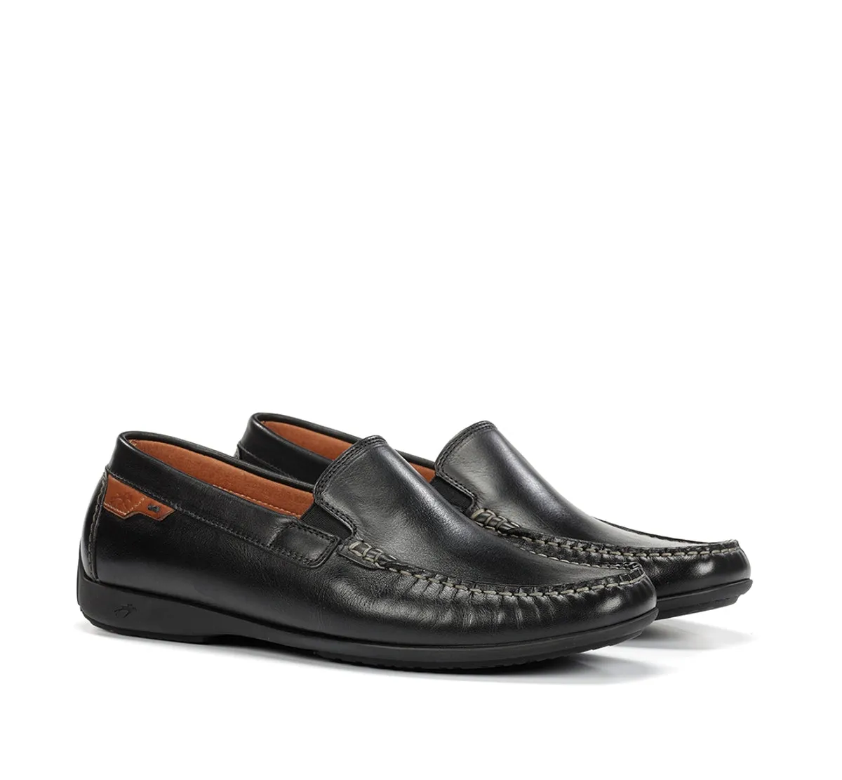 Fluchos Samoa F2208 Mocassini Uomo Neri Morbidi