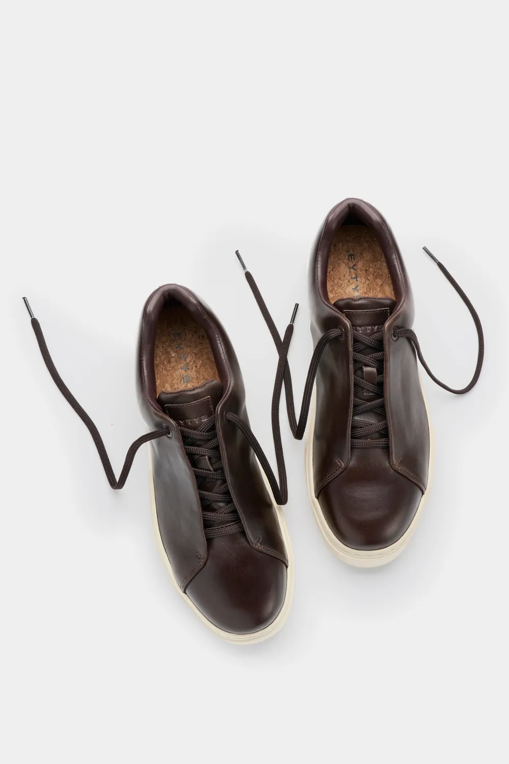 Eytys Doja sneakers pelle espresso lacci nascosti