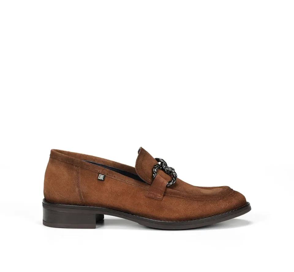 Fluchos Harvard D9117 mocassini donna marroni pelle