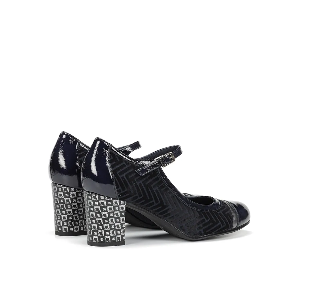 Fluchos Rodin D8669 tronchetti donna blu con fibbia