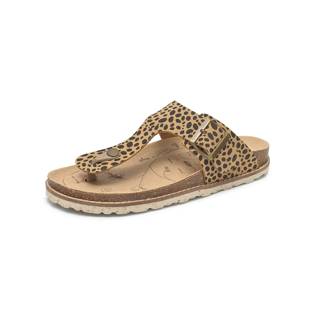 Suecos Viky Jaguar sandali bassi animalier