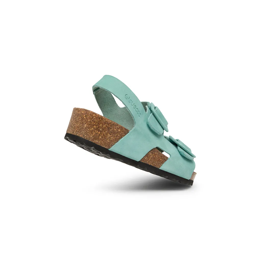 Suecos Sommar sandali donna azzurri zeppa