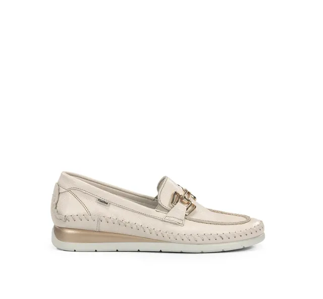 Fluchos Sella F2141 mocassini donna taupe zeppetta