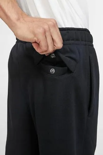 Nike Club Swoosh pantaloni tuta uomo neri in pile cotone