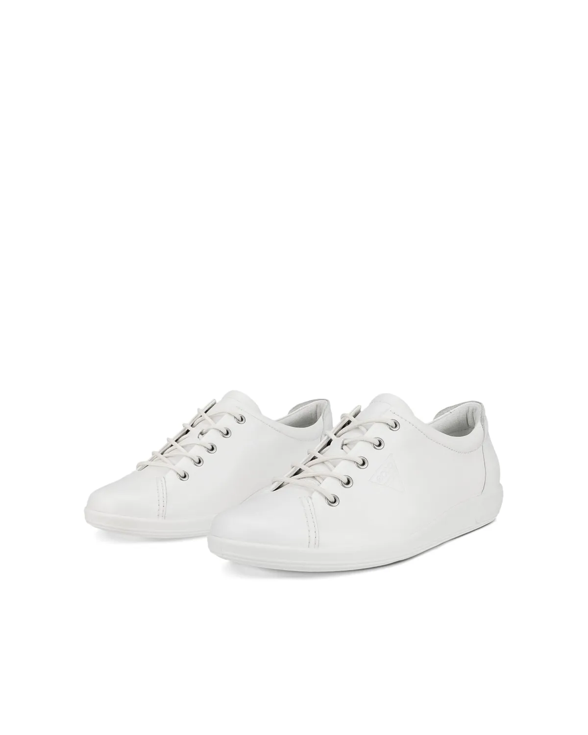 Ecco Soft 2.0 Lace Sneaker Donna Bianco Pelle