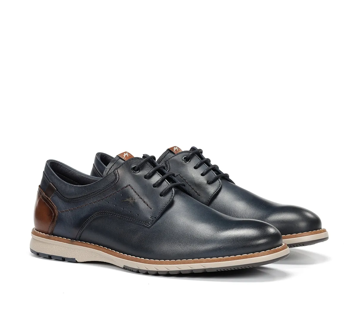 Fluchos Taylor F2091 Scarpe Uomo Blu Cuciture Contrasto