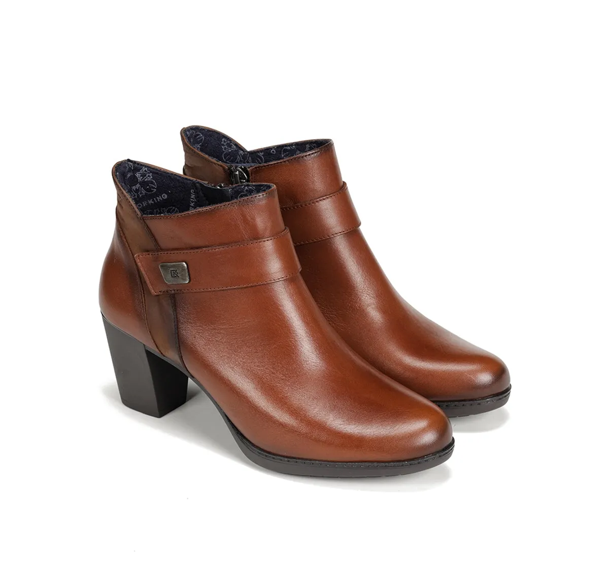 Dorking Evelyn D9111 Stivaletti Donna Marroni Tacco Alto