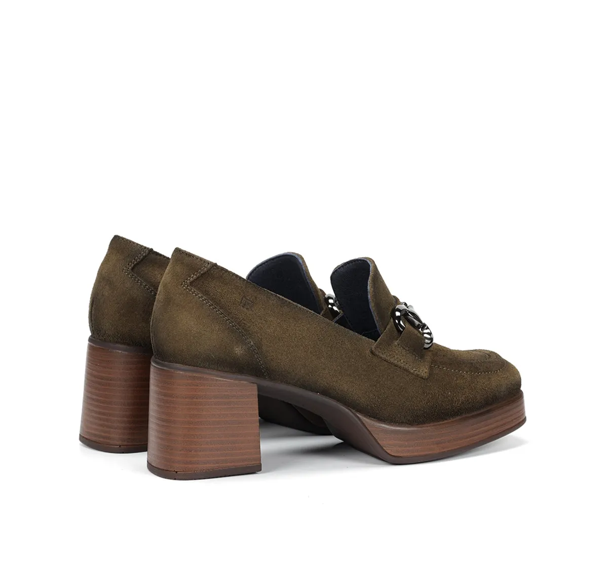 Fluchos Cristel D9155 mocassini donna verdi plateau