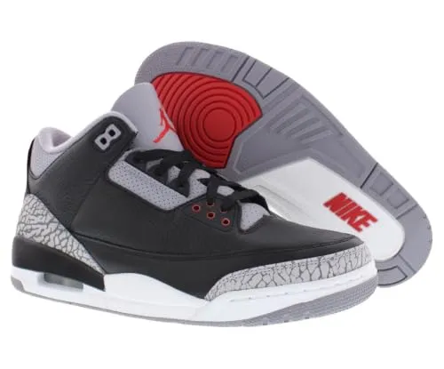 Nike Air Jordan 3 Retro sneakers uomo nere 8 UK pelle