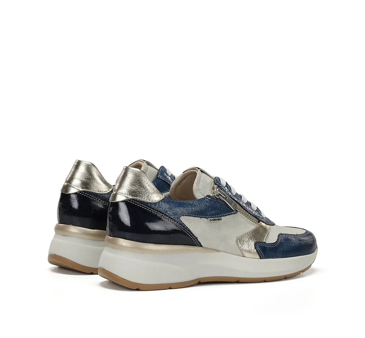 Fluchos Flix D9673 sneakers donna blu con zeppa