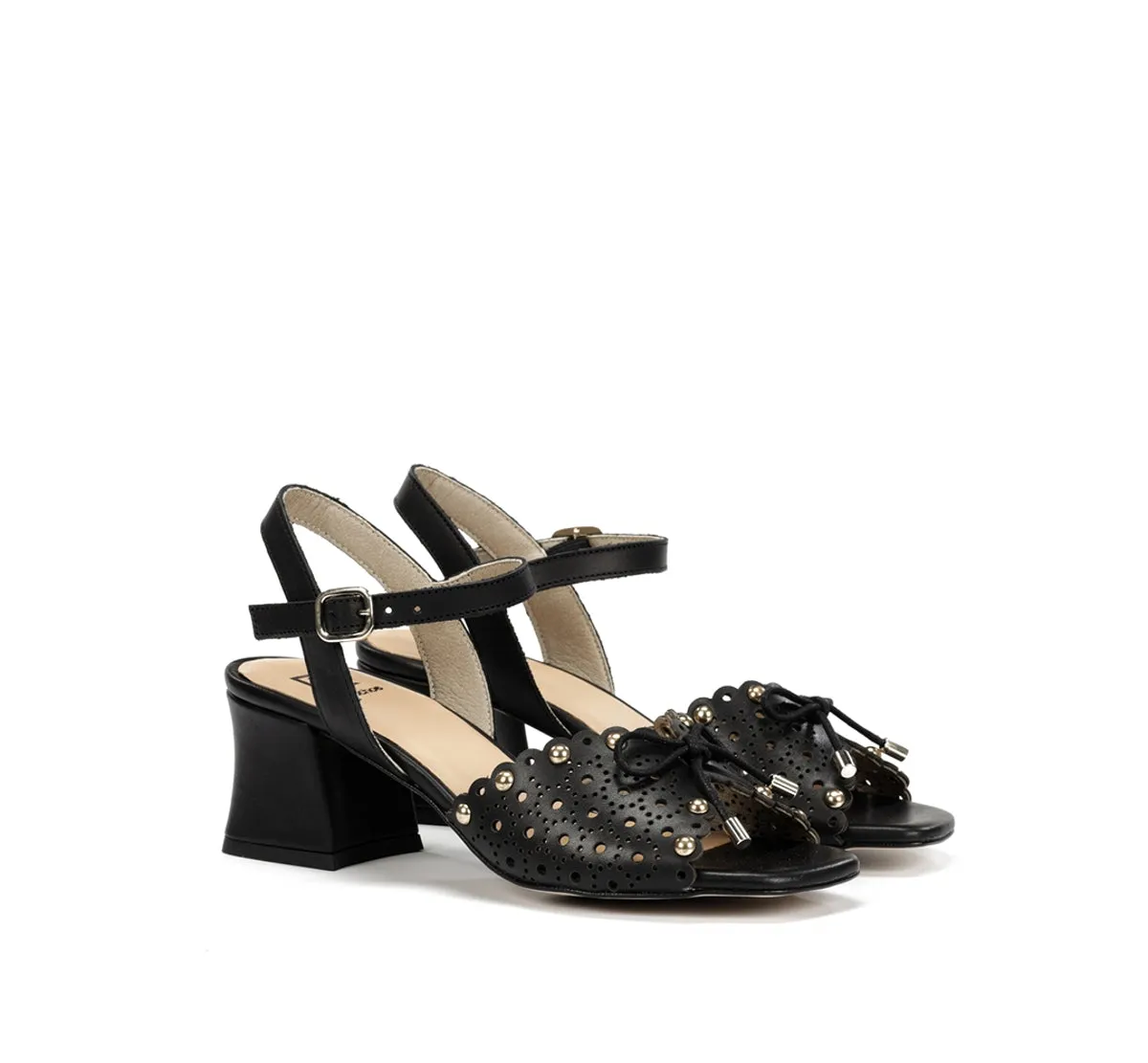 Fluchos LARUS D9457 sandali donna neri tacco largo