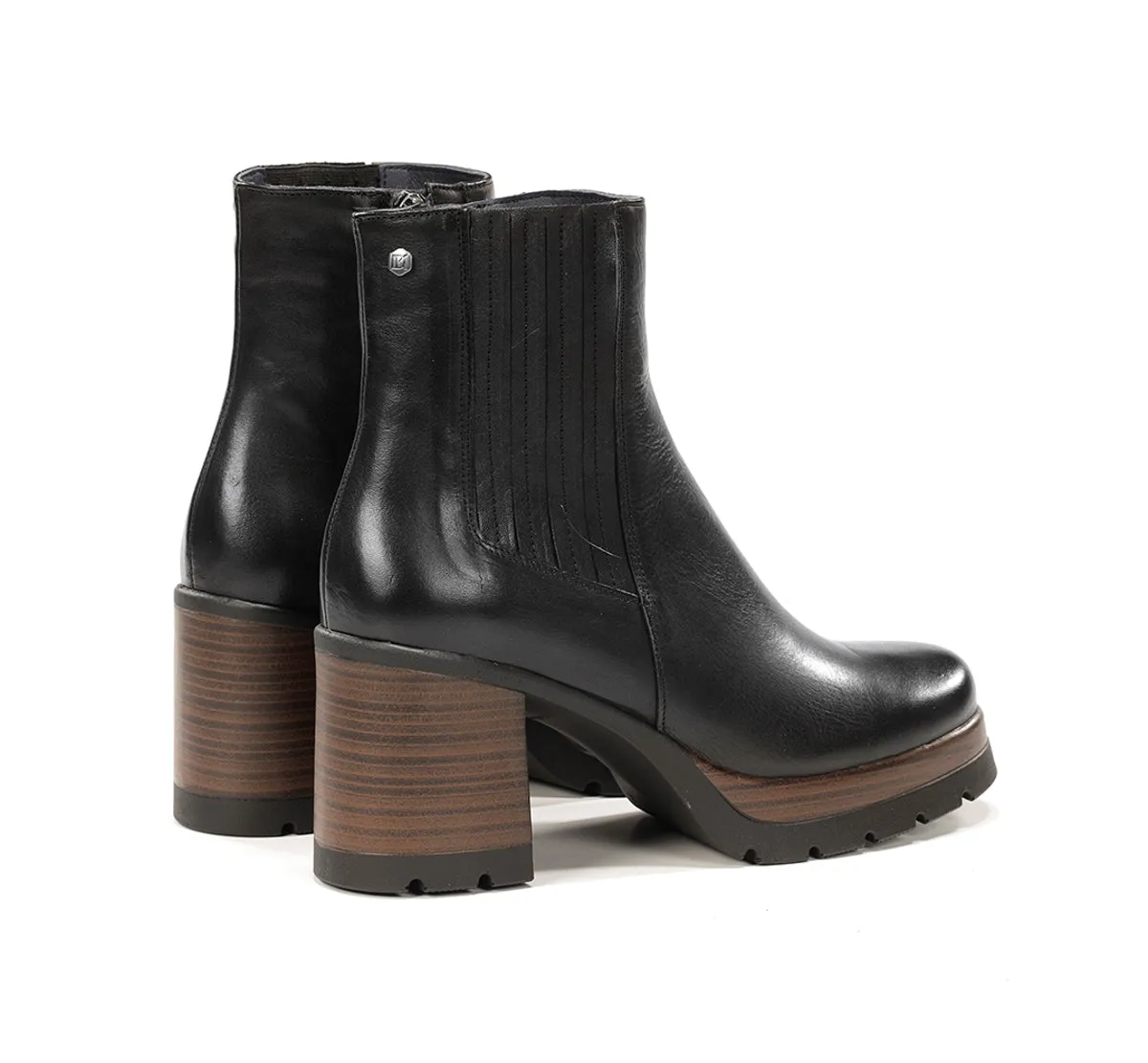 Fluchos Safe D9736 stivaletti neri tacco donna