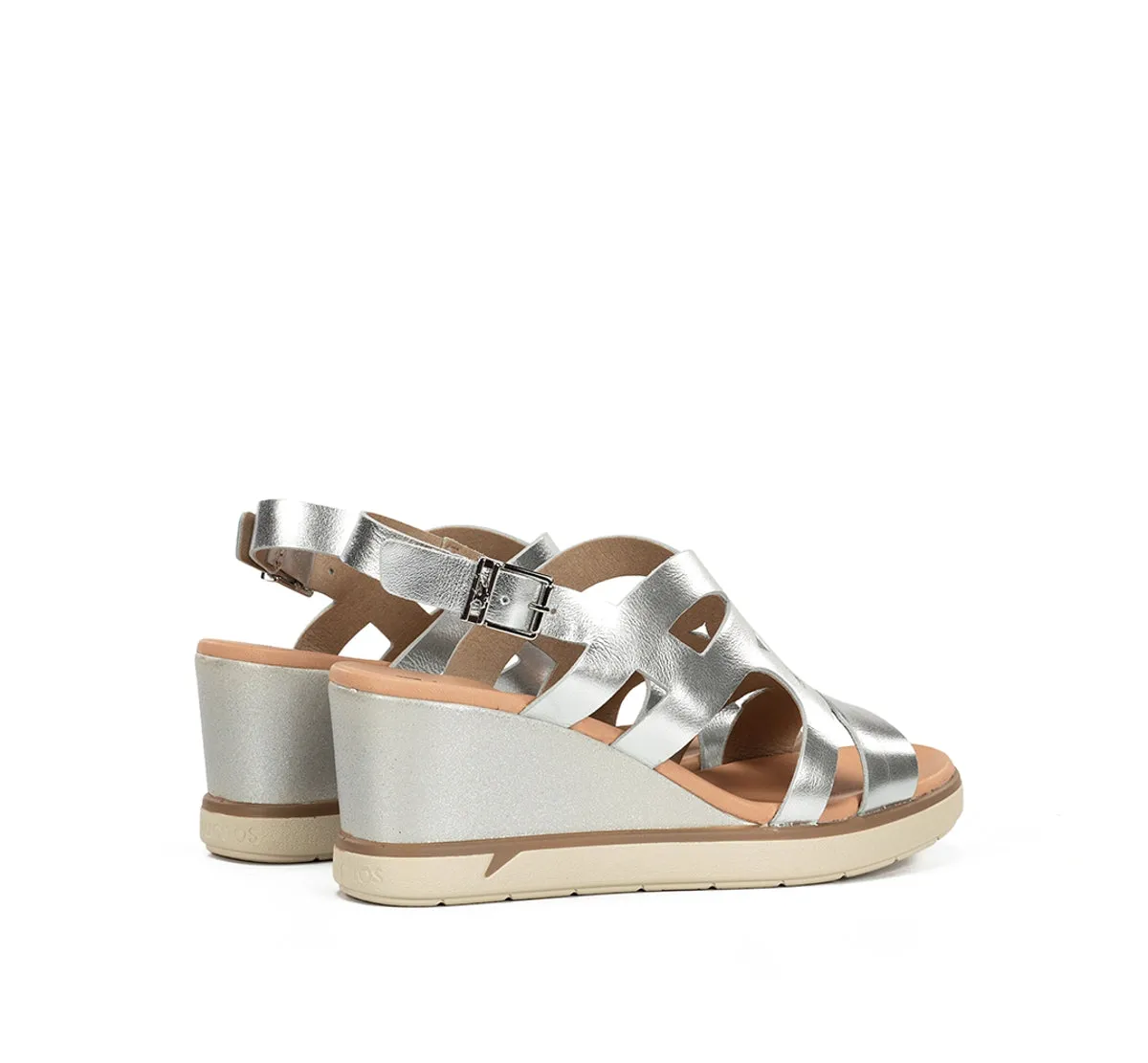 Fluchos Smash F1974 sandali donna argento zeppa