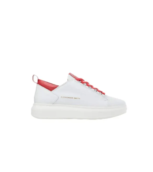 Alexander Smith Wembley sneakers uomo white blue pelle