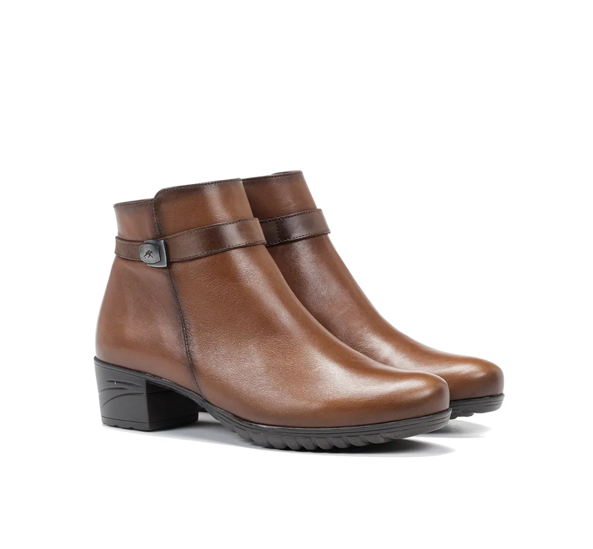 Fluchos Charis F0937 tronchetti donna marroni tacco medio