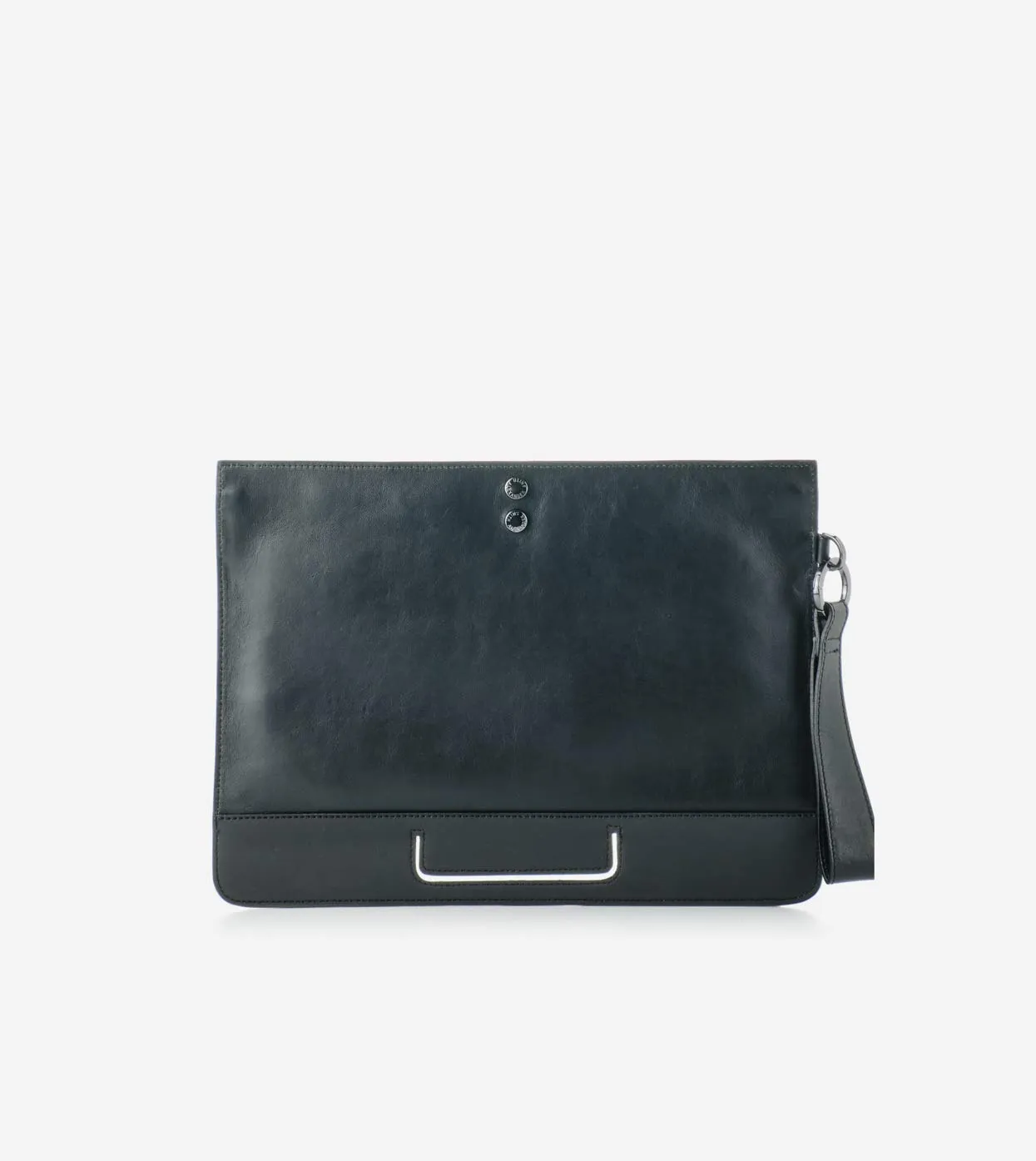 Alexander Smith Pochette pelle e nylon con borchie 32 cm