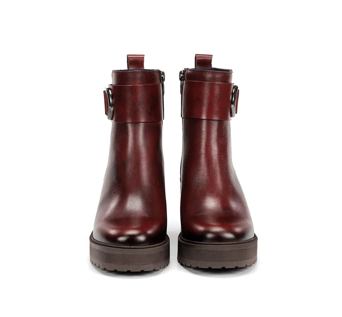 Fluchos Sarah D9573 tronchetti bordeaux tacco largo