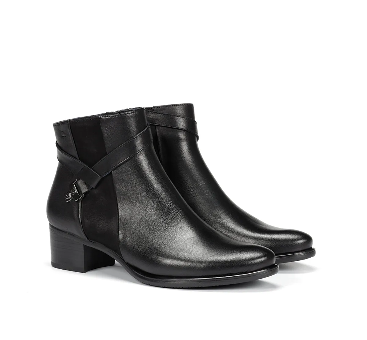 Fluchos Alegria D7232 stivaletti neri donna tacco medio