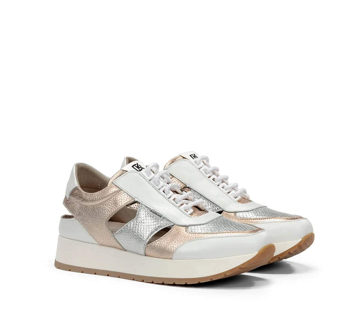 Fluchos Split D9475 sneakers oro donna platform