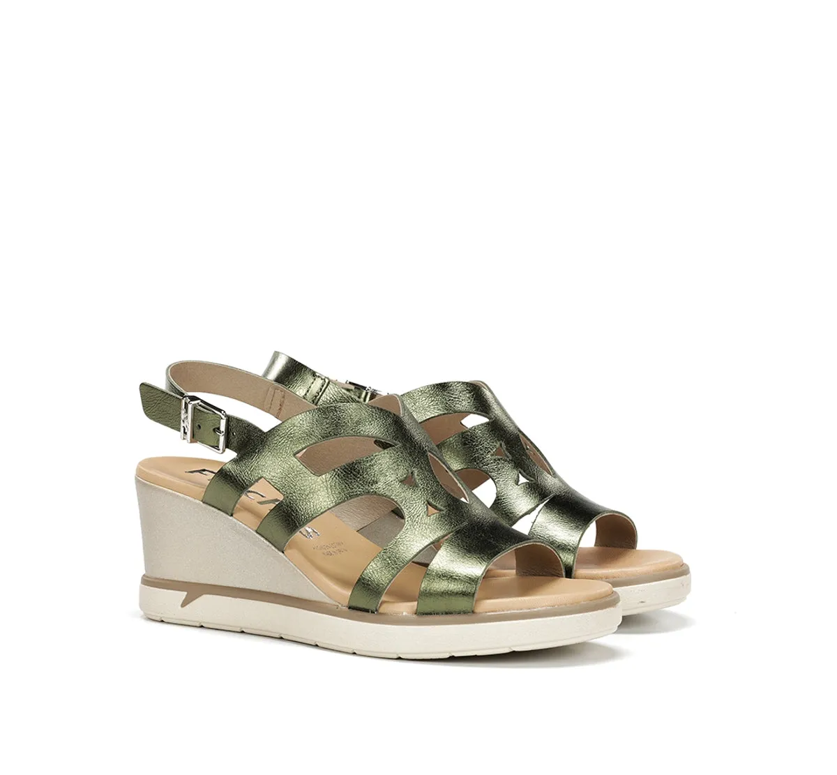 Fluchos Smash F1974 sandali donna verde con zeppa