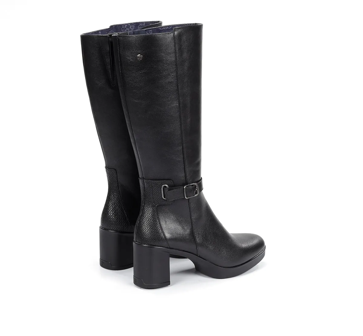 Dorking Elite D9420 stivali donna neri tacco plateau