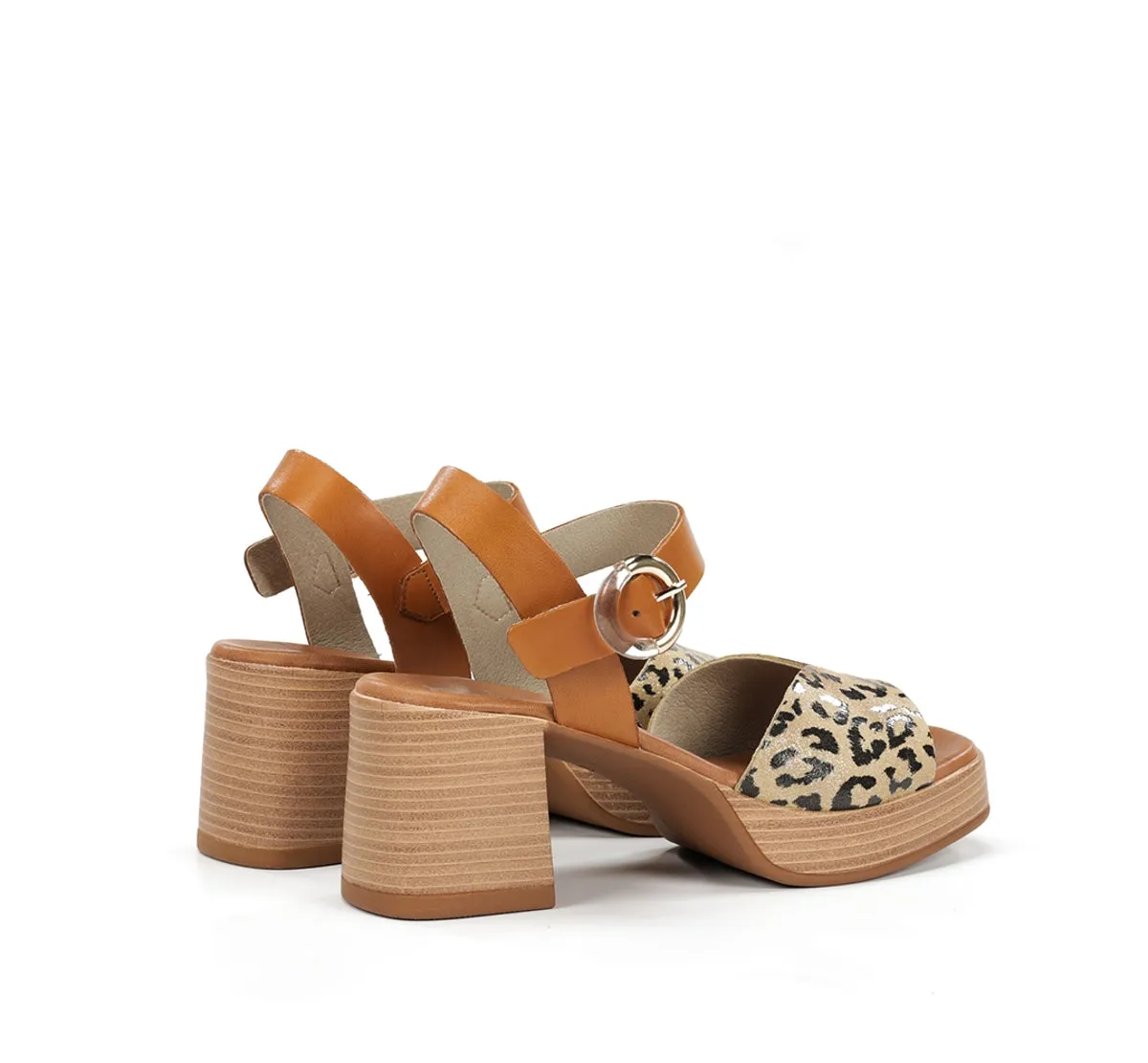 Fluchos Diamond D9287 Sandali Donna Taupe Tacco Largo