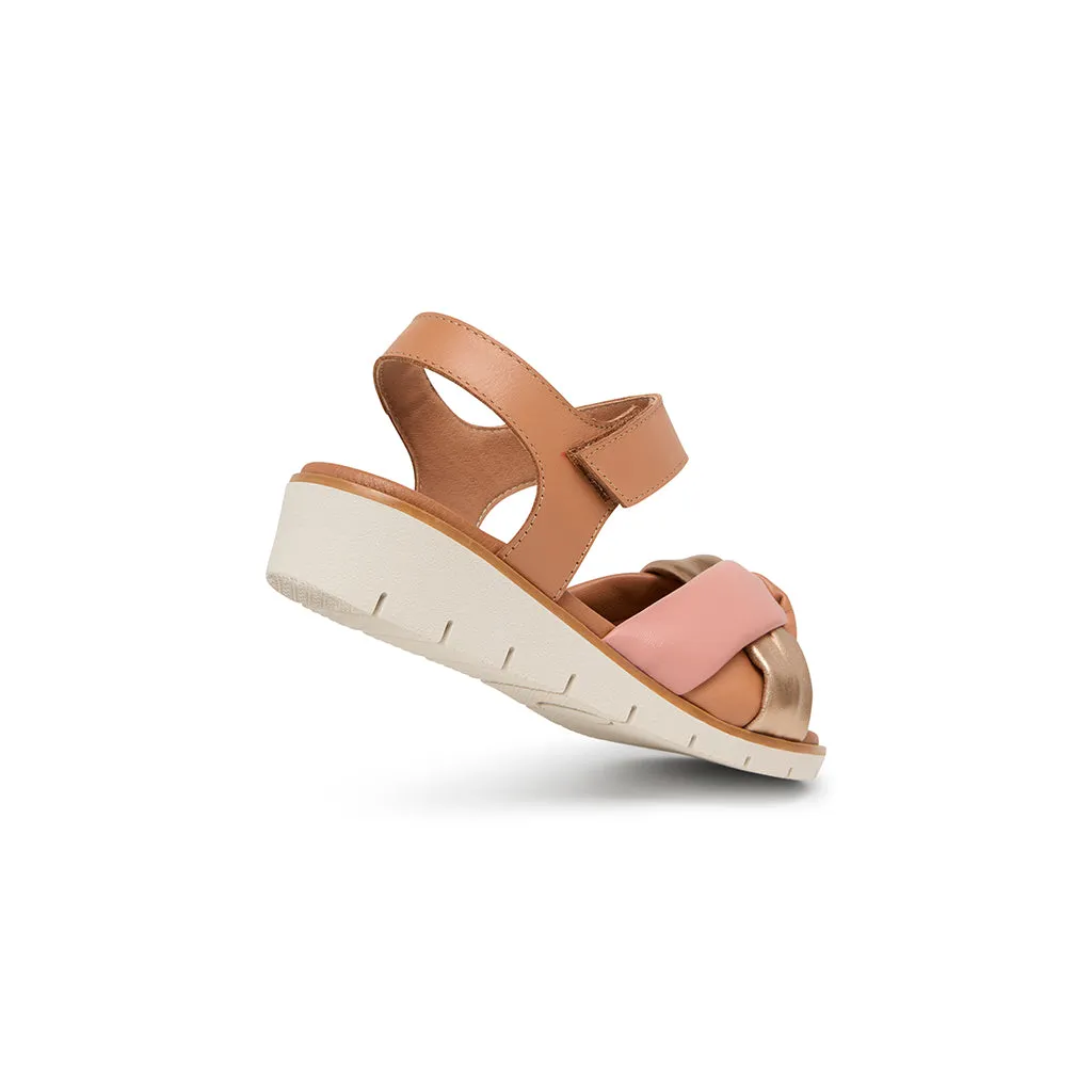 Suecos Sol Terracotta sandali zeppa terracotta