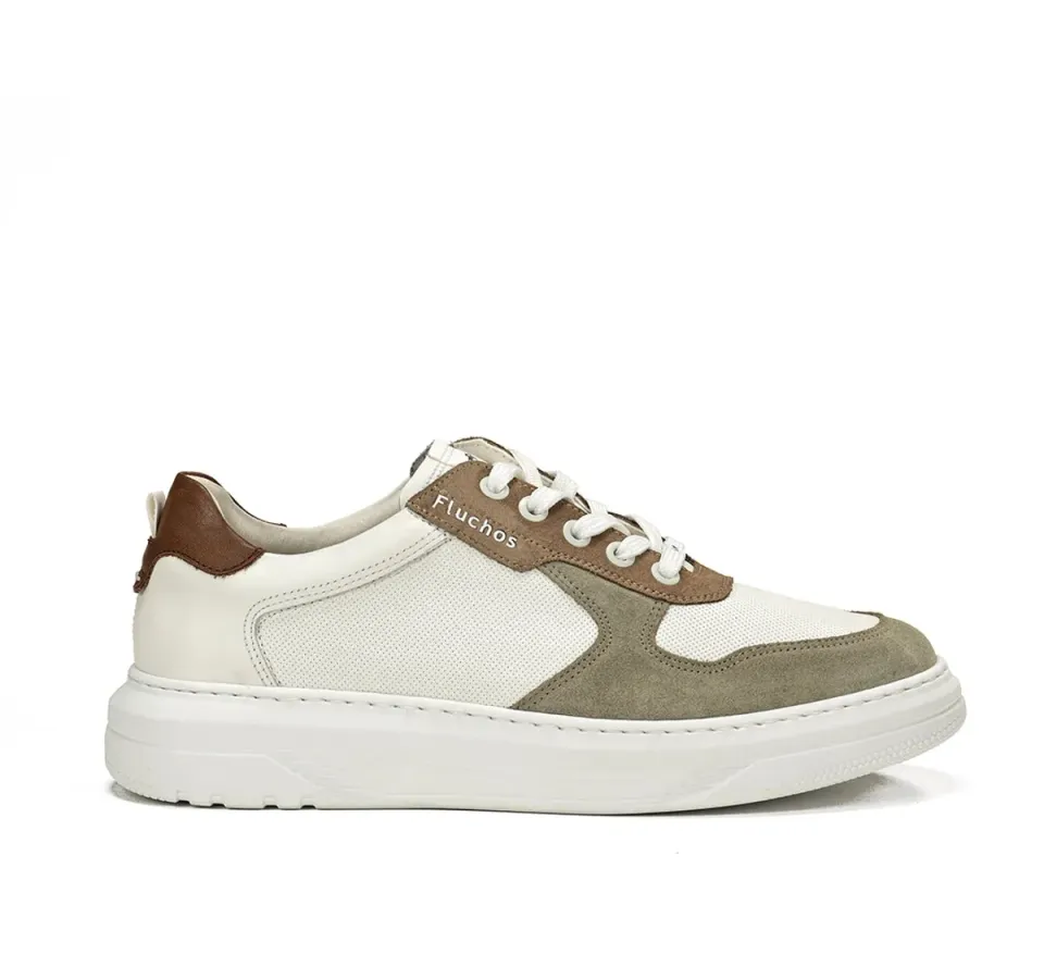 Fluchos Boston F1970 sneakers uomo verdi leggeri