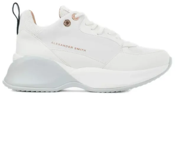 Alexander Smith London Eye White Pink sneakers donna pelle