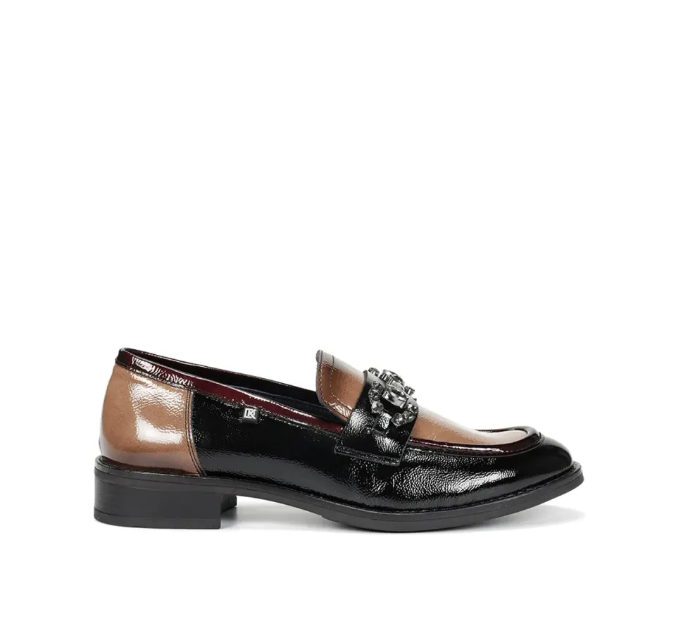 Fluchos Dorking Harvard D9118 mocassini donna neri