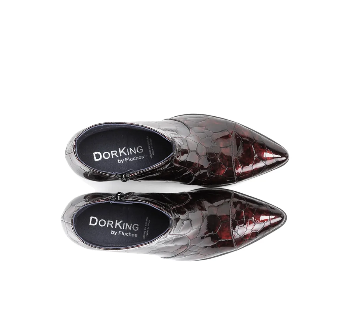 Dorking Deisy D8248 tronchetti donna bordeaux tacco