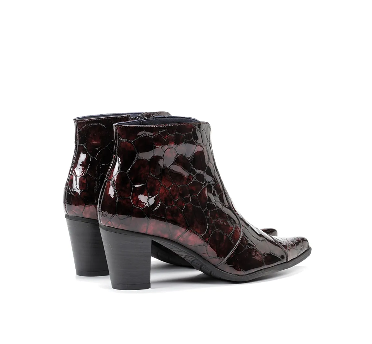 Dorking Deisy D8248 tronchetti donna bordeaux tacco