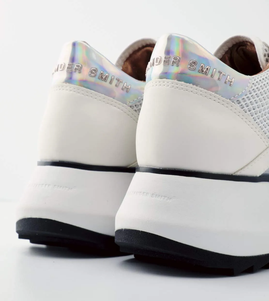 Alexander Smith Chelsea White sneakers donna rete glitter plateau