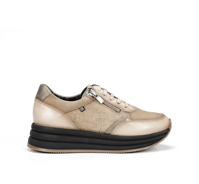 Fluchos Draz D9249 sneaker donna tortora platform