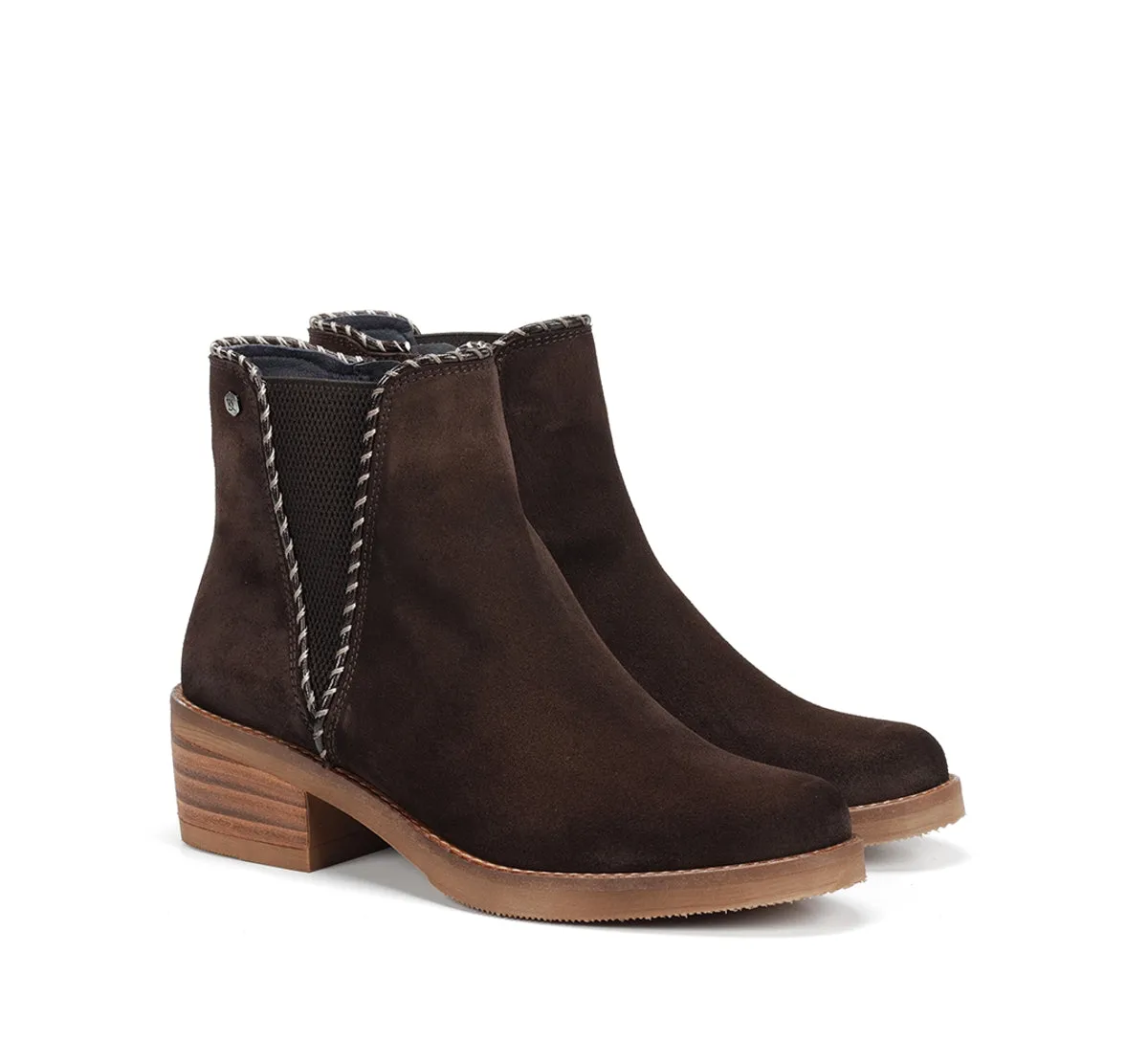 Fluchos Layla D9545 tronchetto donna marrone tacco basso