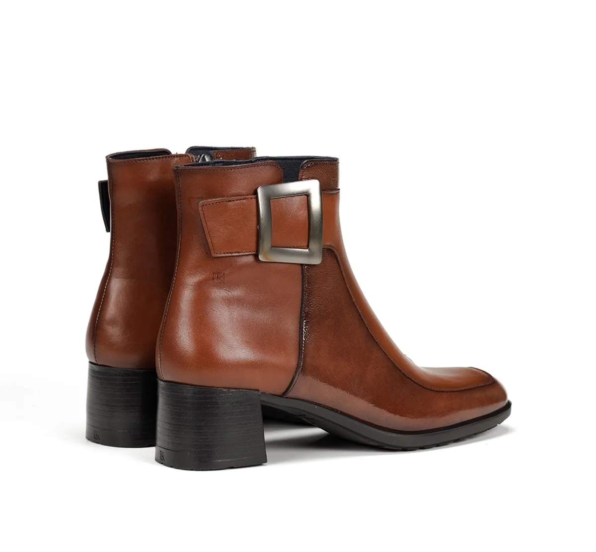 Fluchos Ikia D9199 stivaletti donna marroni fibbia