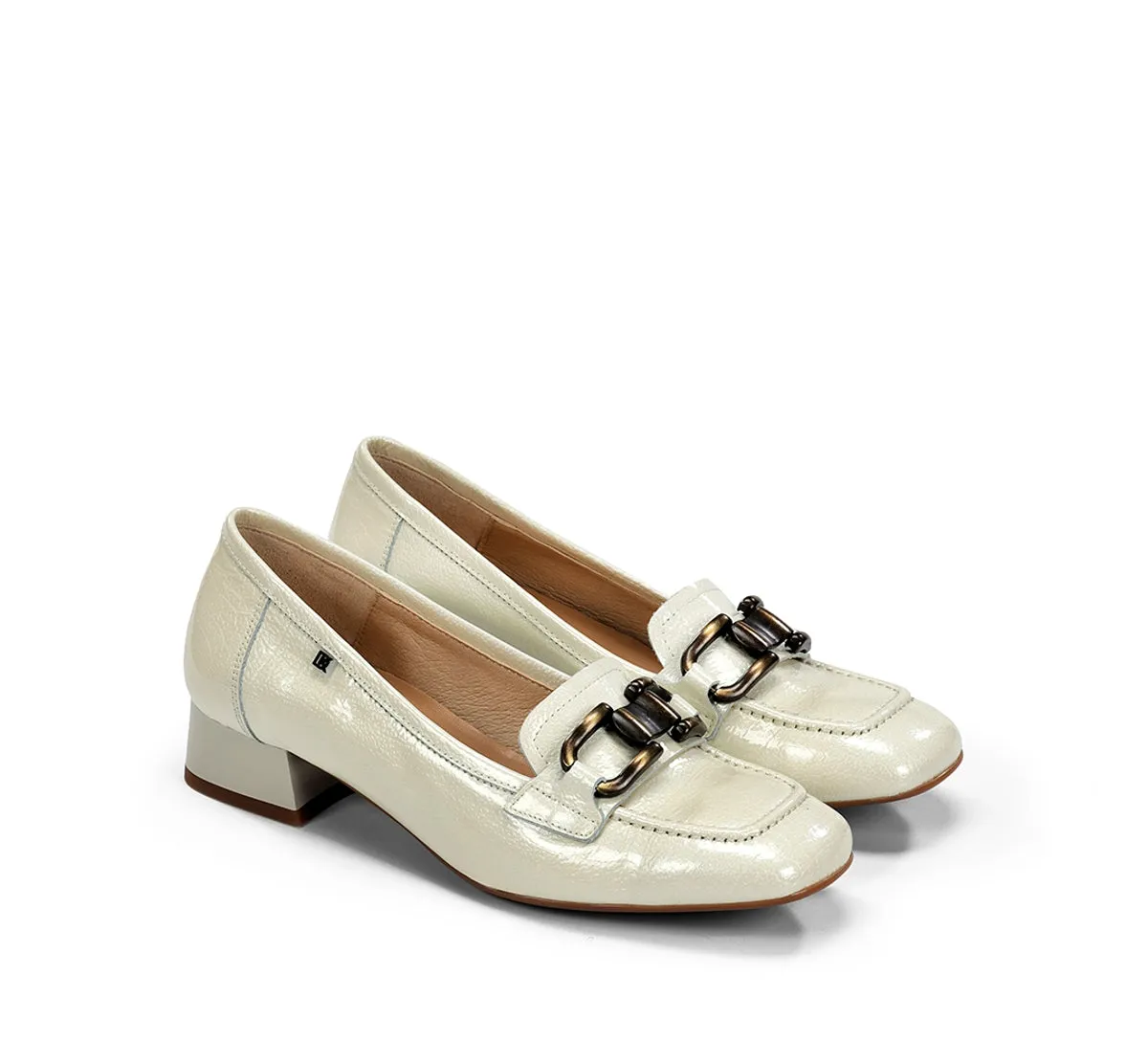 Fluchos Gia D9303 mocassini donna taupe tacco