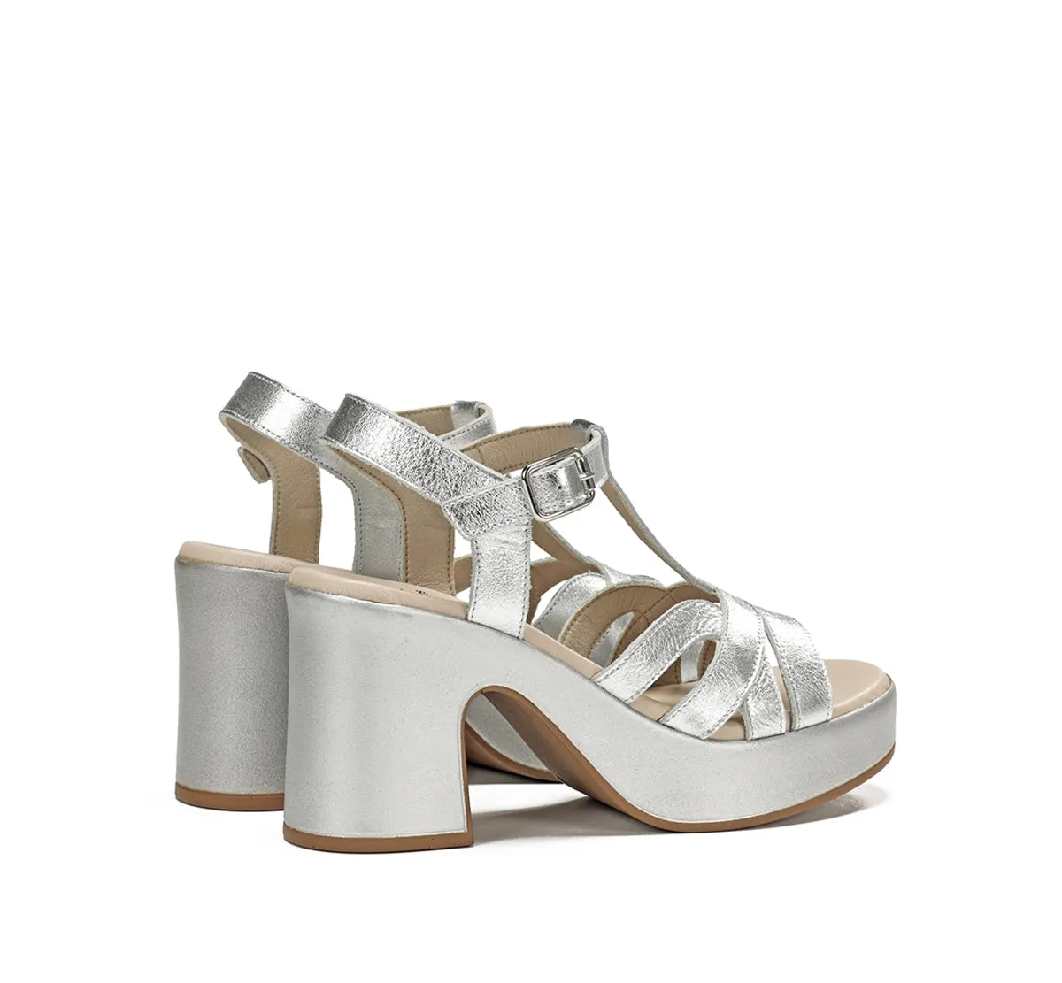 Dorking Jessy D9276 sandali donna argento platform