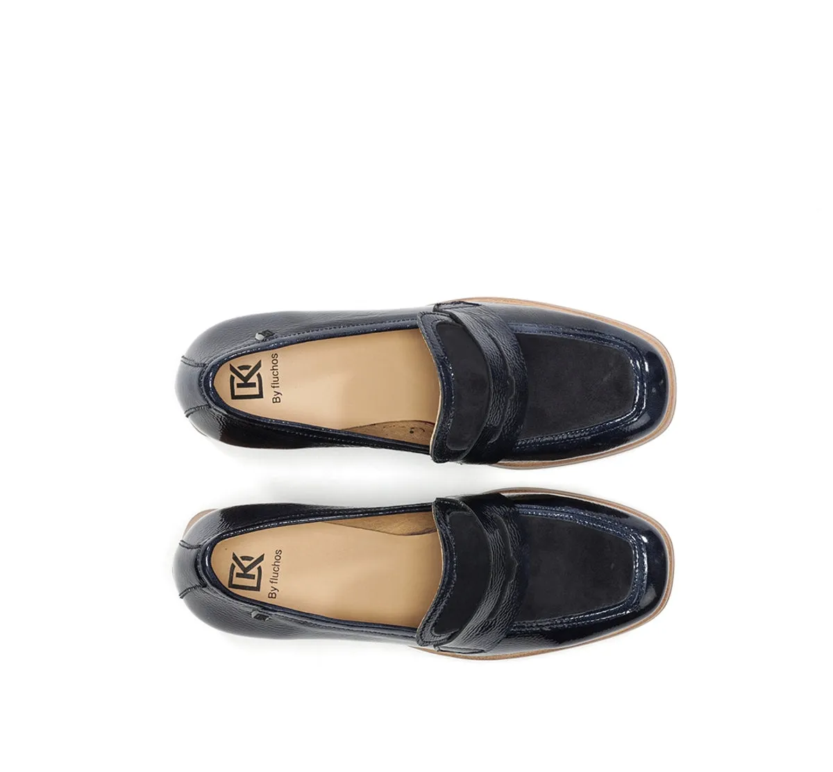 Dorking Cristel D9439 mocassini donna blu zeppa