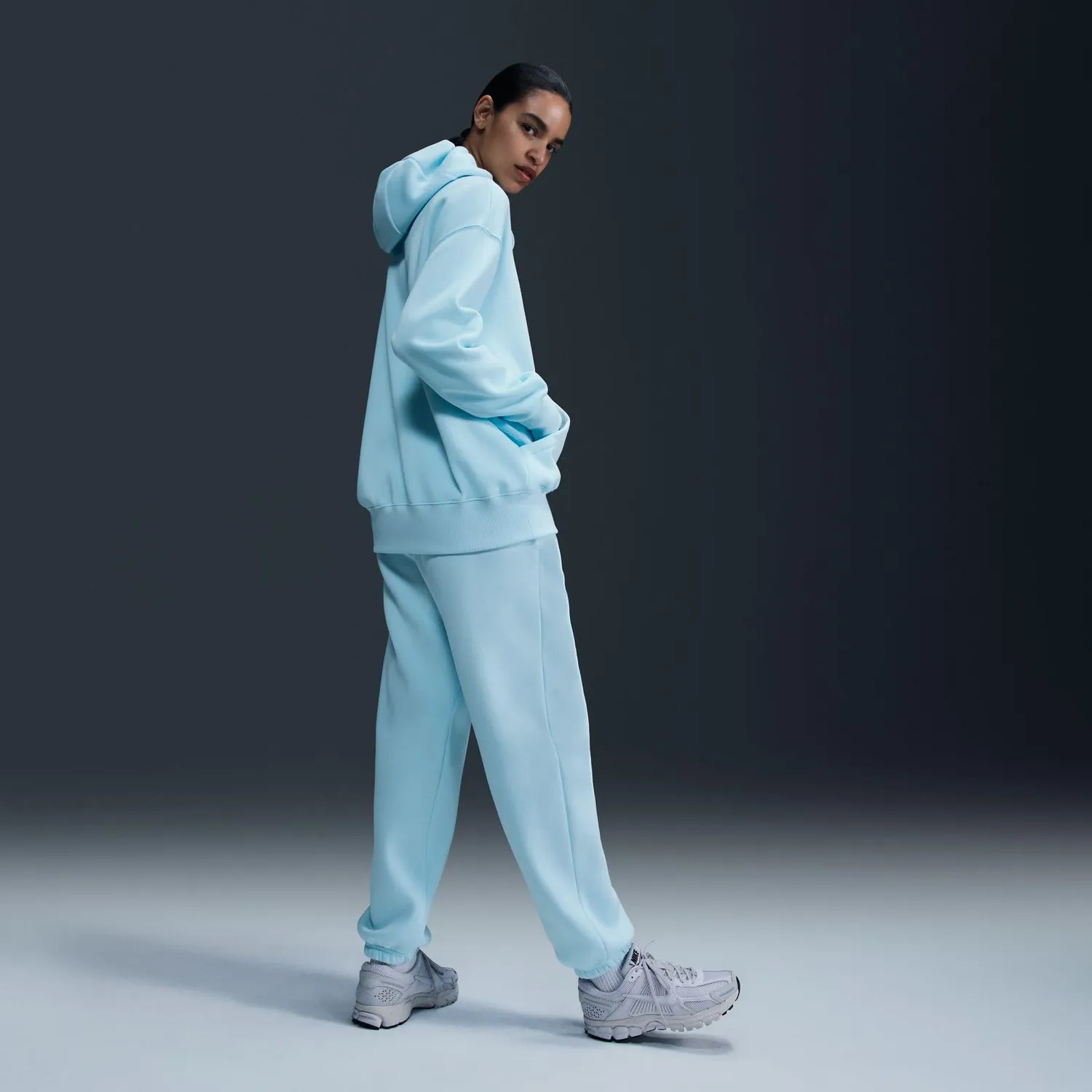Nike Phoenix Fleece felpa donna Glacier Blue
