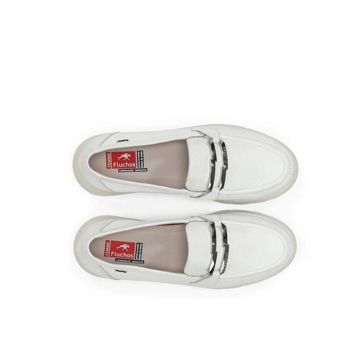 Fluchos Gladis F2201 mocassini donna bianco morbidi