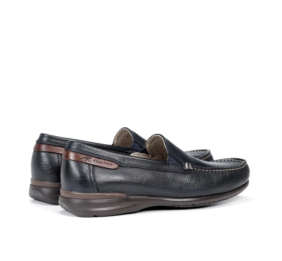 Fluchos Orion 8682 Mocassini Uomo Blu in Pelle